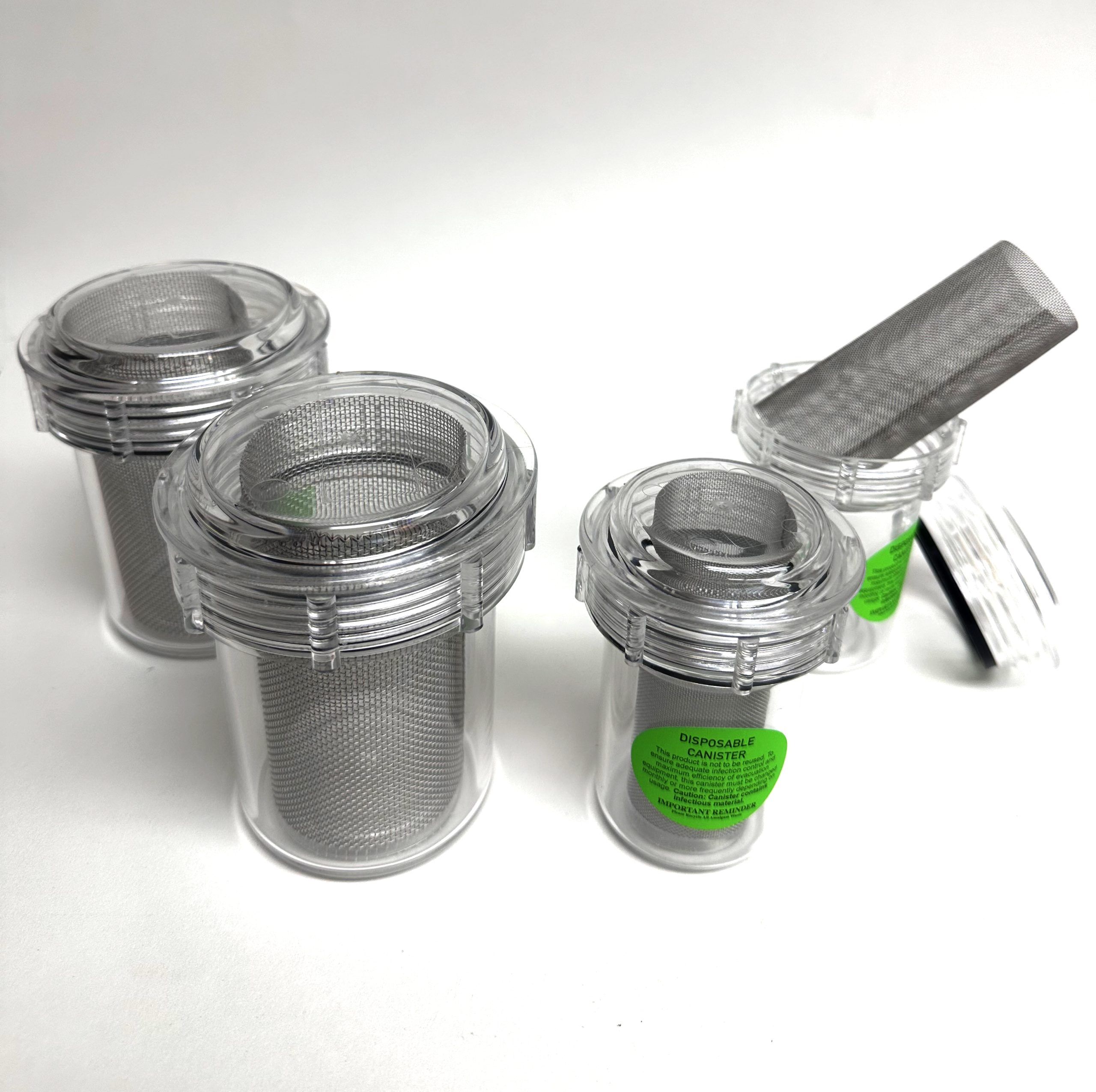 Disposable Clear Plastic Airtight Canisters